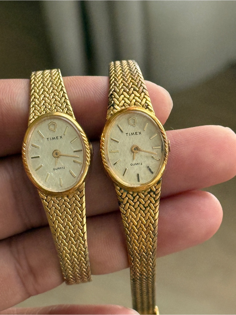 Timex vintage Women’s Gold-Tone Quartz Bracelet Watch two watches (not working )